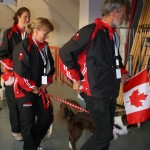 Tiffany, Adrian and myself head to opening ceremonies in 2008. All 3 of us are back on the team this year!