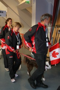 Tiffany, Adrian and myself head to opening ceremonies in 2008. All 3 of us are back on the team this year!