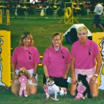 July 1992. Terri Herman & Gilly, Susan Garrett & Shelby & Kim Duff & Roo make up; “The Three Witches & Three Bitches”  (we haven’t changed a bit have we ladies!)