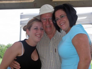 My dad with 2 of my nieces at his 80th birthday party.