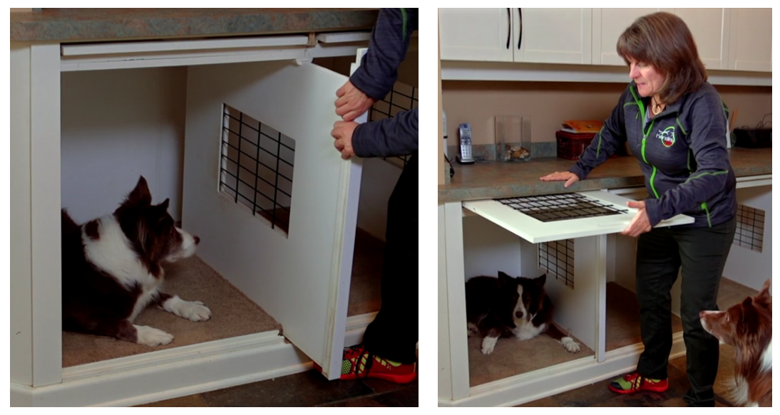 Built In Dog Crates For Home Decor | Susan Garrett's Dog Training Blog