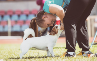 Enya Habel and her Jack Russel Syd